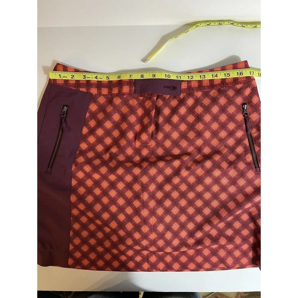 Cutter & Buck Annika Women’s Golf Skort Size 10 Orange & Maroon Lightweight - Picture 11 of 12